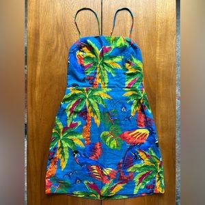 FARM Rio Sunny Day printed linen-blend mini dress